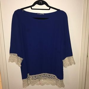 Crochet trim blouse